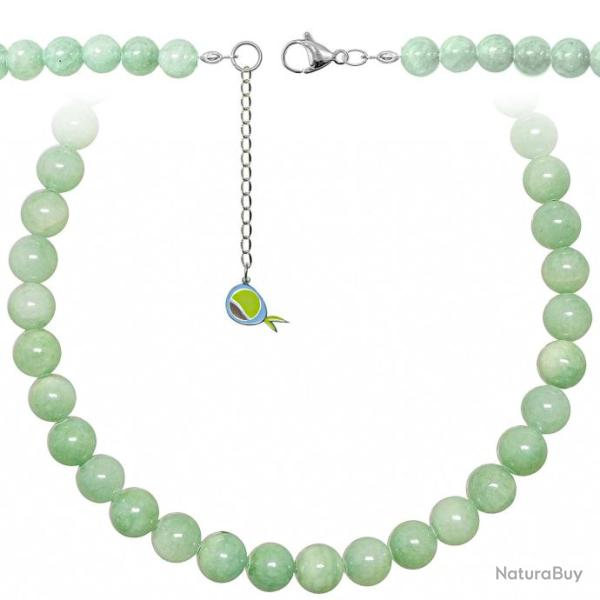 Collier en jade vert - Perles rondes 10 mm - 50 cm