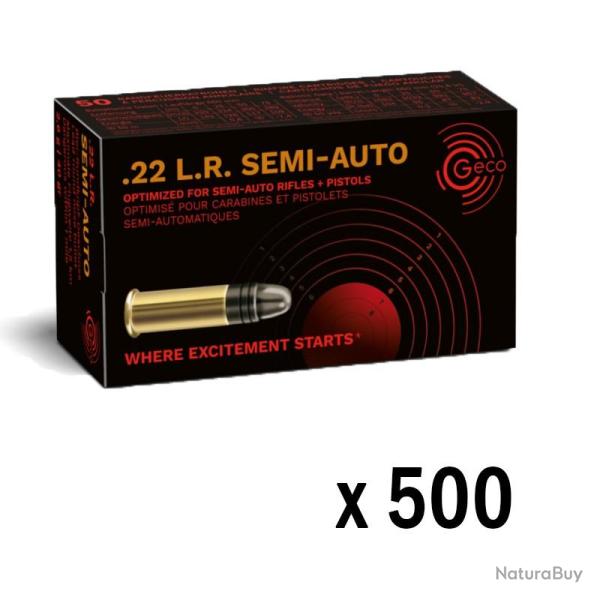 500 Cartouches � balle Geco 22LR semi-auto 