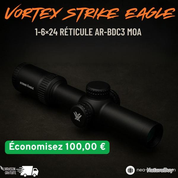 Vortex Strike Eagle 1-6x24 R�ticule AR-BDC3 Moa LIVRAISON OFFERTE