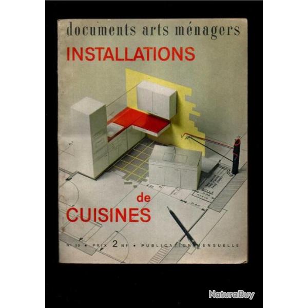 documents arts m�nagers ,  fascicule , installations des cuisines