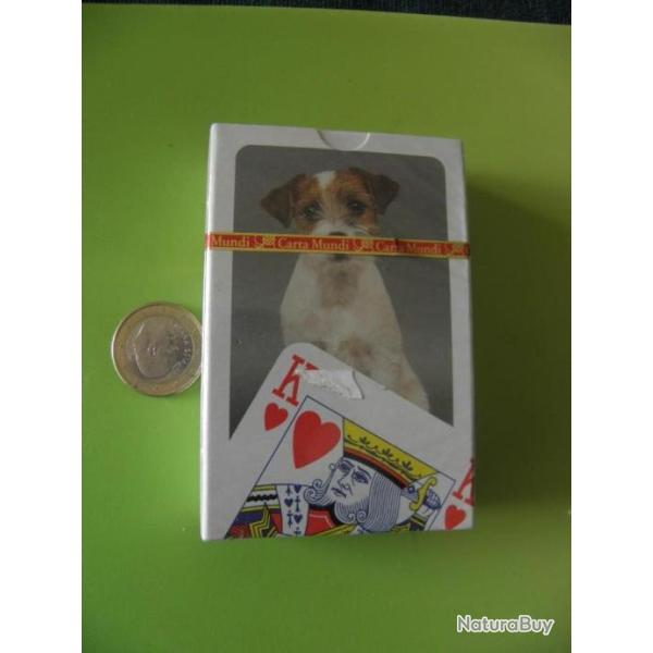 cartes � jouer, th�me chien Jack Russell scell� non ouvert