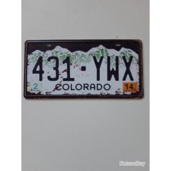 PLAQUE METAL  TYPE LICENSE PLATE "COLORADO"