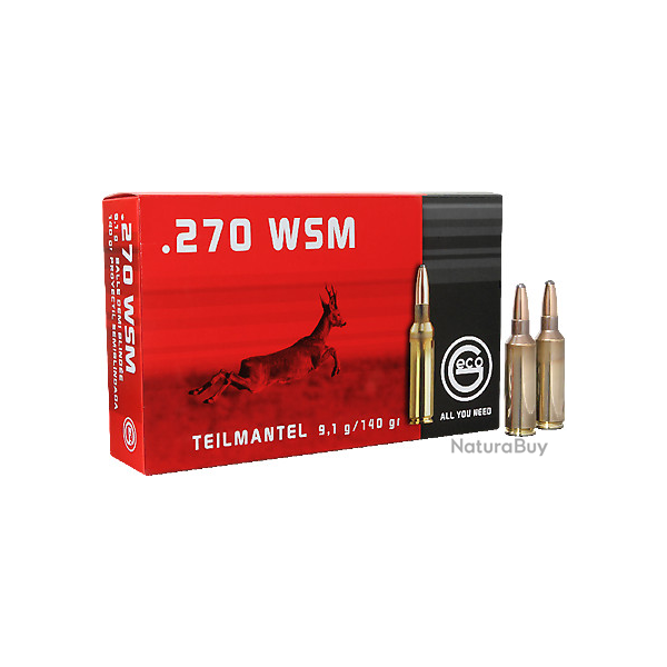 BOITE DE 20 CARTOUCHES GECO 270WSM DEMI BLINDEE 9.1GR