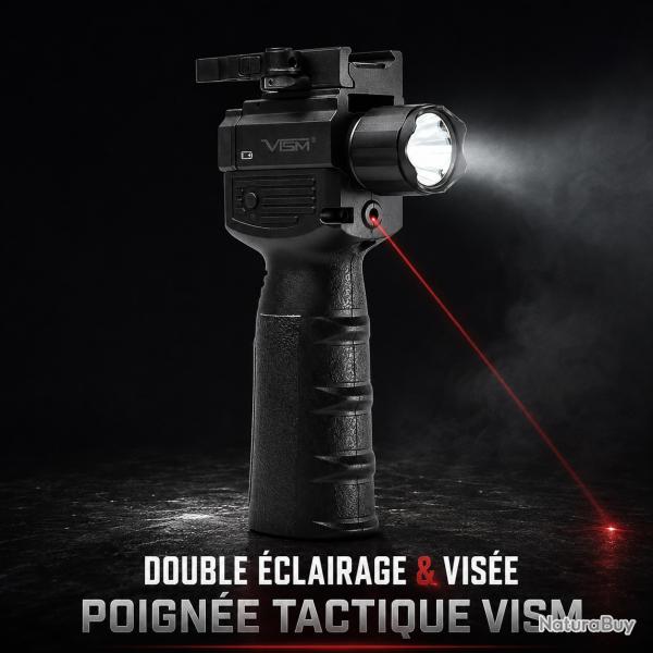 POIGNEE TACTIQUE LAMPE + LASER