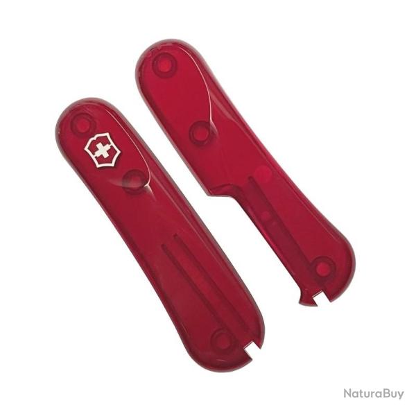Plaquettes couteau suisse "Evo" 85 mm, Couleur rouge translucide [Victorinox]