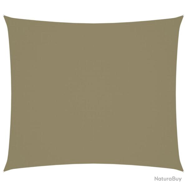 Voile toile d'ombrage parasol tissu oxford rectangulaire 2 x 2,5 m beige 02_0009588