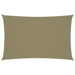 Voile toile d'ombrage parasol tissu oxford rectangulaire 4 x 7 m beige 02_0009706
