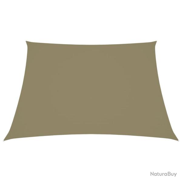 Voile toile d'ombrage parasol tissu oxford rectangulaire 2,5 x 3 m beige 02_0009549