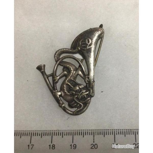 FRANCE CHASSEURS - Insigne  2� Bataillon de Chasseurs � Pied (pavillon � droite)