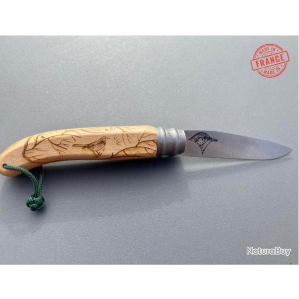 Couteau GRAVOO bois de h�tre mod�le Grive