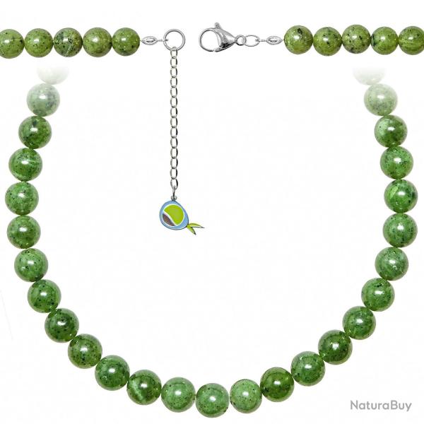 Collier en jade n�phrite - Perles rondes 10 mm - 60 cm