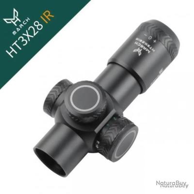 Lunette De Tir March 3x28IR Amg HD Gen Réticule Lumineux Avec Monobloc Deporte Rail Picatinny Item 13552560