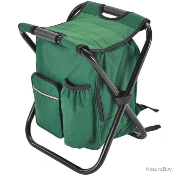 Tabouret Sac � Dos 3 en 1 GREENZONE Isotherme pour Camping Randonn�e P�che Festival Plage