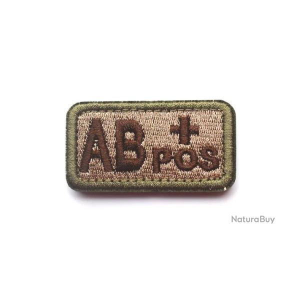 Patch Groupe sanguin AB+ Beige  velcro - Livraison gratuite