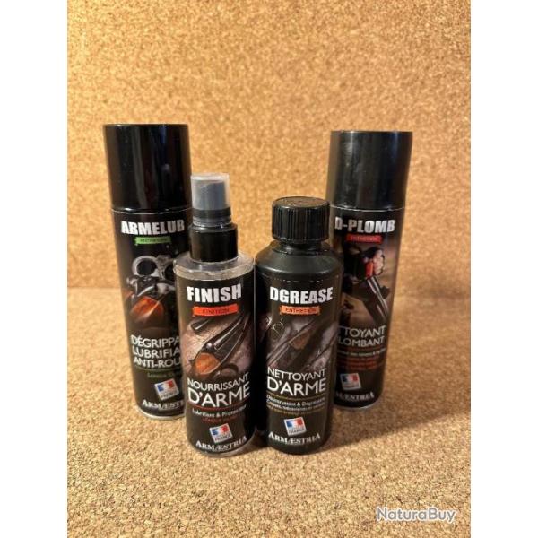 Pack entretien armes Armaestria Armelub + D-Plomb + Dgrease + Finish