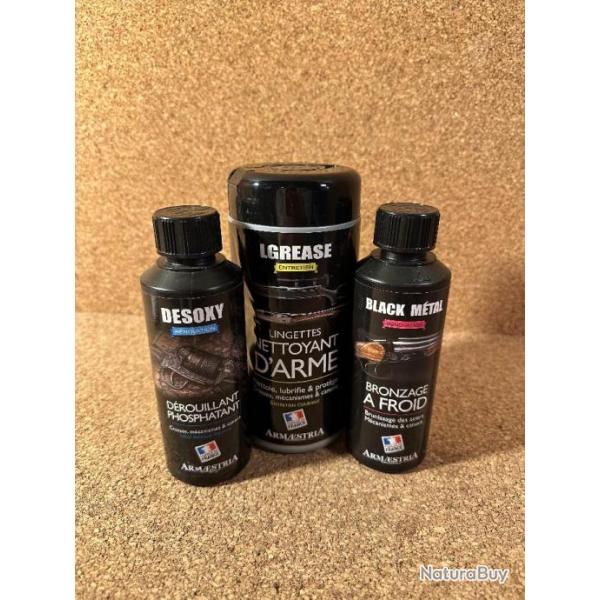 Pack entretien armes Armaestria Lgrease + Black m�tal + Desoxy