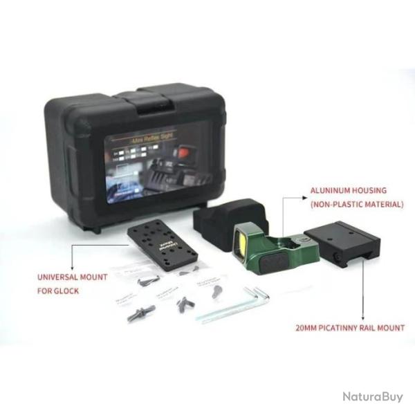 AimSniper Viseur Point Rouge 3.5 MOA VERT - LIVRAISON GRATUITE !!