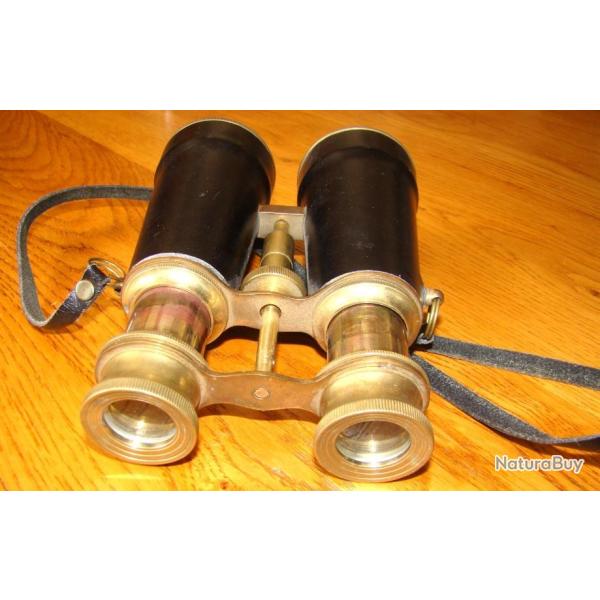 JOLIE PAIRE DE JUMELLES DE TYPE MARINE EN BON ETAT- PLUS POUR DECORATION MARINE - GROSSIE LEGEREMENT