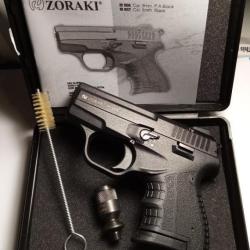 ZORAKI 906, PAK, neuf, embout long self gomm, munitions, holster, huile, lunettes,divers accessoires