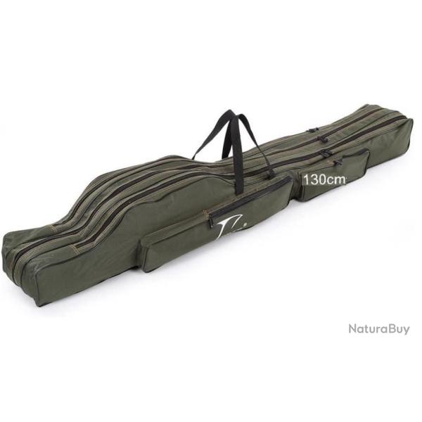 Sac de Transport pour Canne � P�che 130cm Imperm�able Trois Compartiments Principaux Grande Capacit�