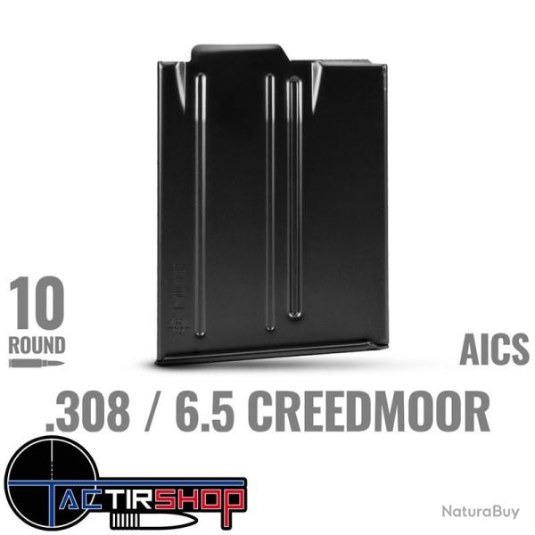 Chargeur MDT AICS Acier 308/6.5 Creedmoor 10 coups with binder plate