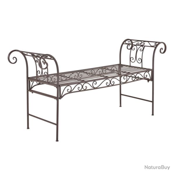 Banc de jardin vintage ext�rieur m�tal 70 x 147 x 46 cm bronze 03_0006444