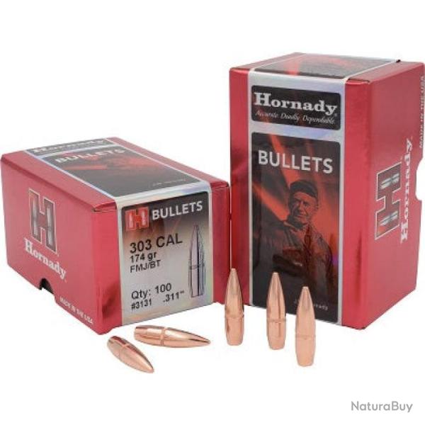 Ogives Hornady Cal. 303 174GR FMJ-BT