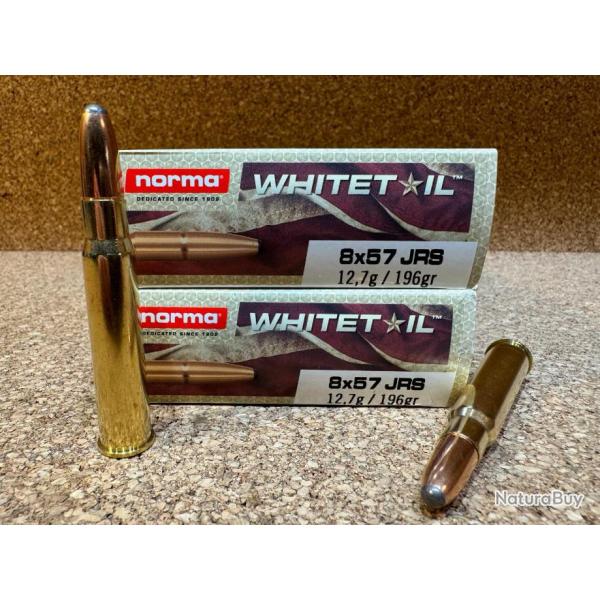 40 BALLES NORMA CAL.8X57JRS WHITETAIL 18.5G, Remplace ALASKA , New !!!