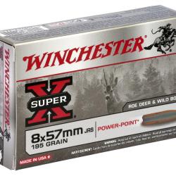 Cartouches WINCHESTER 8X57 JRS super x power point 195GR - Boite de 20 unit&eacute;s
