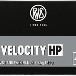 Cartouches RWS HP Haute Velocit&eacute;e - Calibre 22LR - 40gr - Boite de 50 unit&eacute;s
