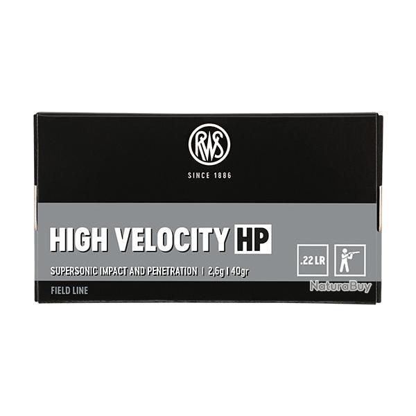 Cartouches RWS HP Haute Velocit�e - Calibre 22LR - 40gr - Boite de 50 unit�s