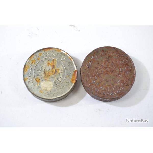 Lot de deux anciennes boites de tabac a chiquer Alg�rien, Alg�rie. Ann�es 1930  - 1960 ?