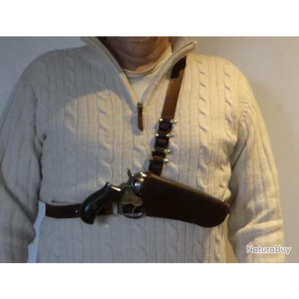 Holster VENTRAL pour Colt Sheriff ou Lightning  avec 6 �tuis balles
