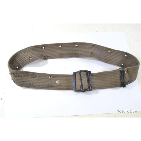 Ceinturon Franais type TAP annes 1950 -60... ? usure visible, oeillets manquant. Indochine Algrie