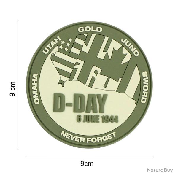 Patch 3D PVC D-Day Never forget Vert