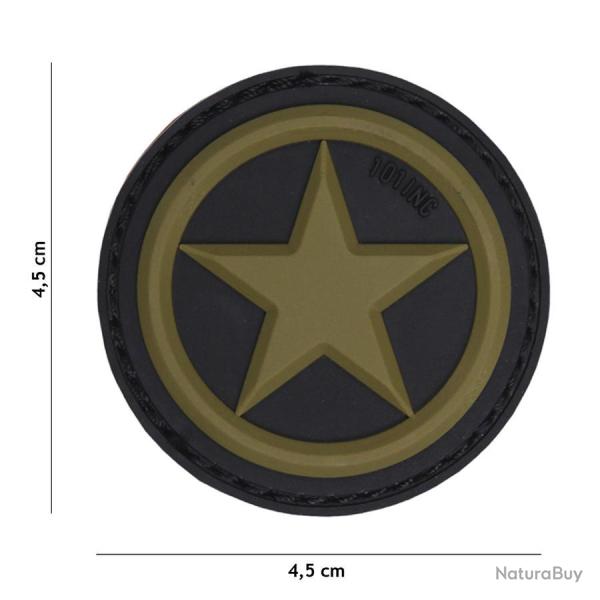 Patch 3D PVC Allied Star Noir & Vert
