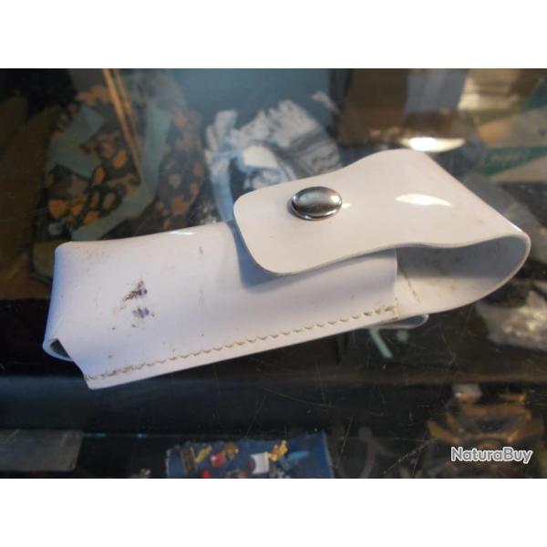 �tui Holster Vinyle Blanc   POLICE / Gendarmerie  Porte Bombe Lacrymo