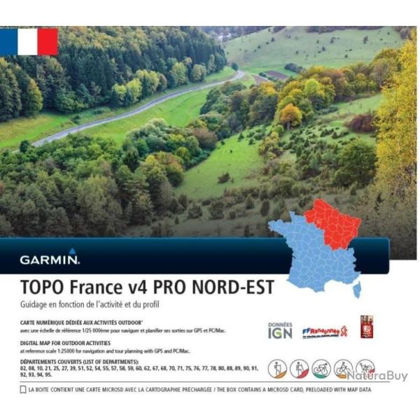 CARTE TOPO FRANCE  V4 PRO NORD EST GARMIN