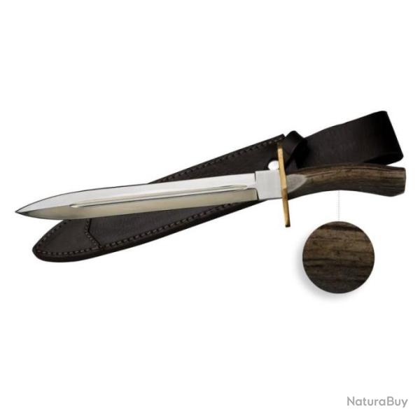 DAGUE JANUEL MANCHE CERF LAME GARDE DOREE  DE 25 CM  016453