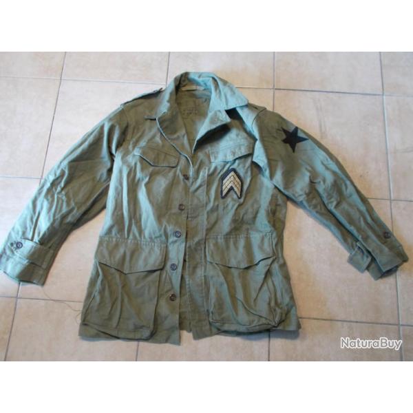Veste M47  Armee Fran�aise  des ann�es 50  !!!   ( INDO / ALGERIE )  avec grade et Insigne