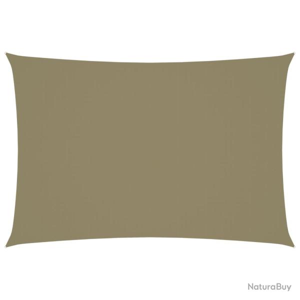 Voile toile d'ombrage parasol tissu oxford rectangulaire 2,5 x 4,5 m beige 02_0009574