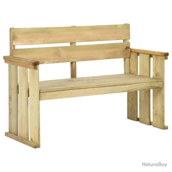 Banc de jardin meuble de patio d'ext�rieur terrasse 121 cm bois de pin impr�gn� 02_0011213