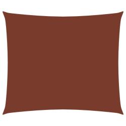 Voile toile d'ombrage parasol tissu oxford rectangulaire 4 x 5 m terre cuite 02_0009698