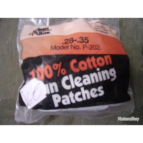 patches de nettoyage coton pour calibre 28 � 35