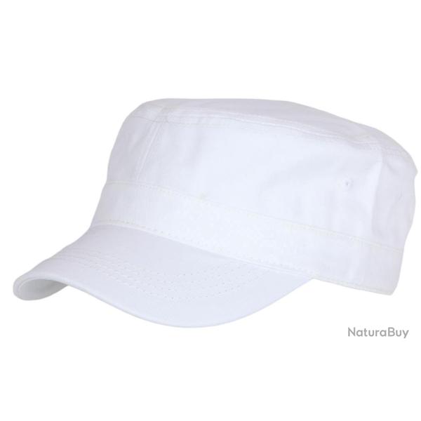 Casquette Arm�e Blanche Militaire en Coton Tendance Kauss Taille unique Blanc