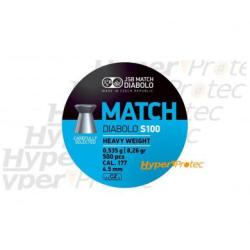 Plombs 4.5 mm JSB Match Diabolo S100 - 4.52 mm
