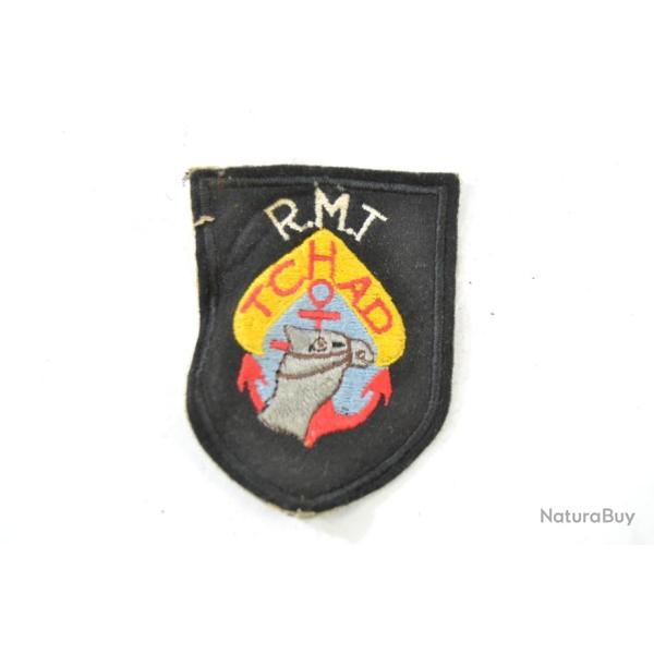 Ancien insigne tissu patch brod� R.M.T. MMT TCHAD