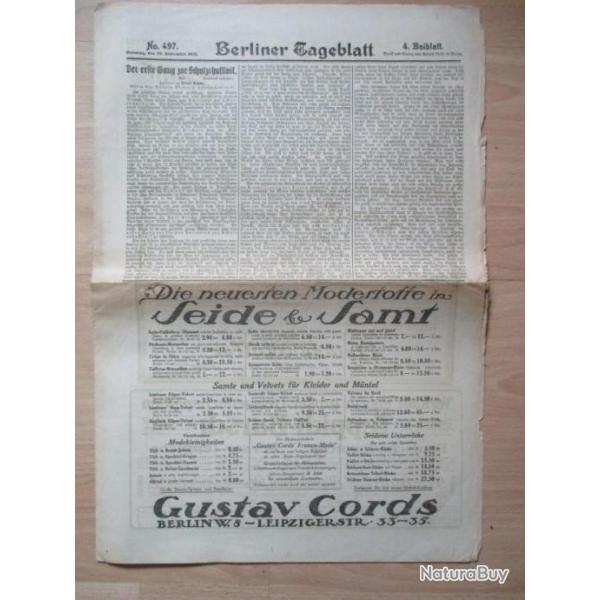 Journal Berliner-Tageblatt 1912