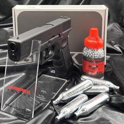 Pack Pr&ecirc;t &agrave; tirer Umarex - PISTOLET GLOCK 17 - CO2 Calibre 4,5 billes acier