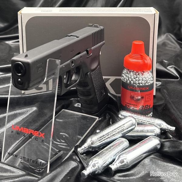 Pack Pr�t � tirer Umarex - PISTOLET GLOCK 17 - CO2 Calibre 4,5 billes acier